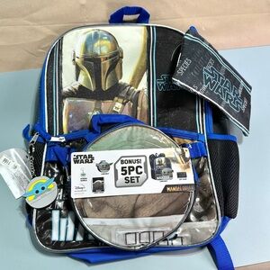 Disney Star Wars The Mandalorian Baby Yoda Boys School Backpack 5 Piece Set